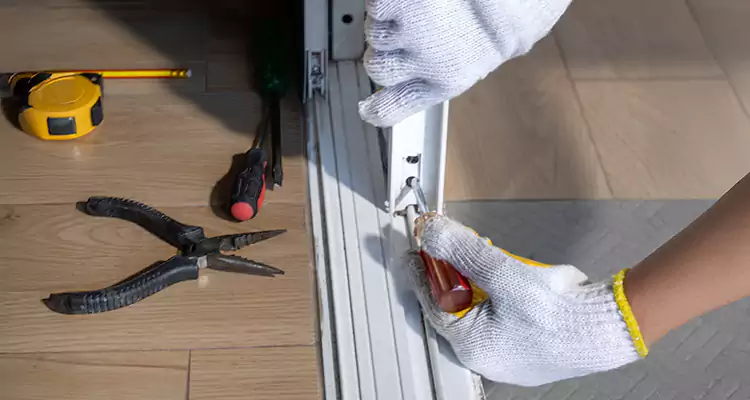 Backyard Sliding Door Track Repair in Fremont, CA